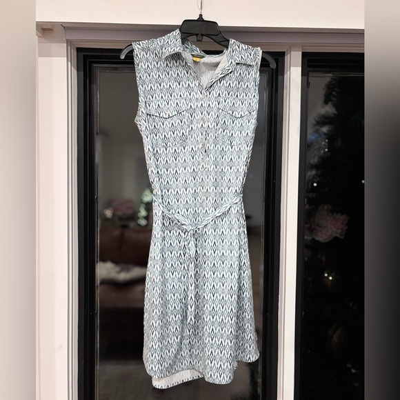 Eddie Bauer Dresses & Skirts - Eddie Bauer Henley Tie Waist Southwest Stretch Travel Athleisure Dress M